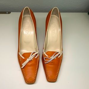 Tod’s Size 38 UK/7.5 US Burnt Orange Pump